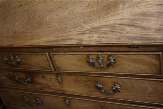 A Georgian mahogany bureau, W.118cm